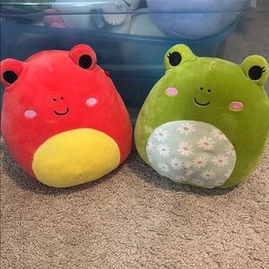 Squishmallows Coral and Olive Plush Pair